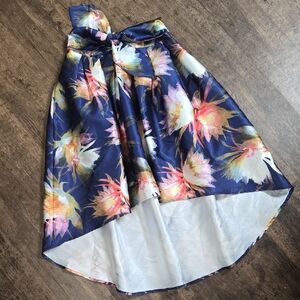 MIA PALUZZI Floral High-Low Skirt Sz S